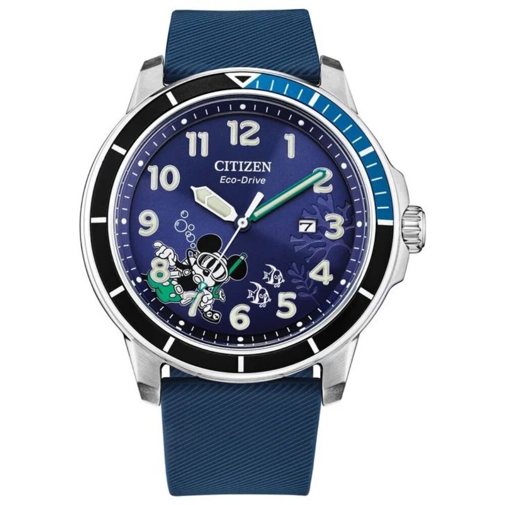 Citizen Eco Drive Disney Mickey Scuba Diving Stainless Steel Quartz Men's Watch